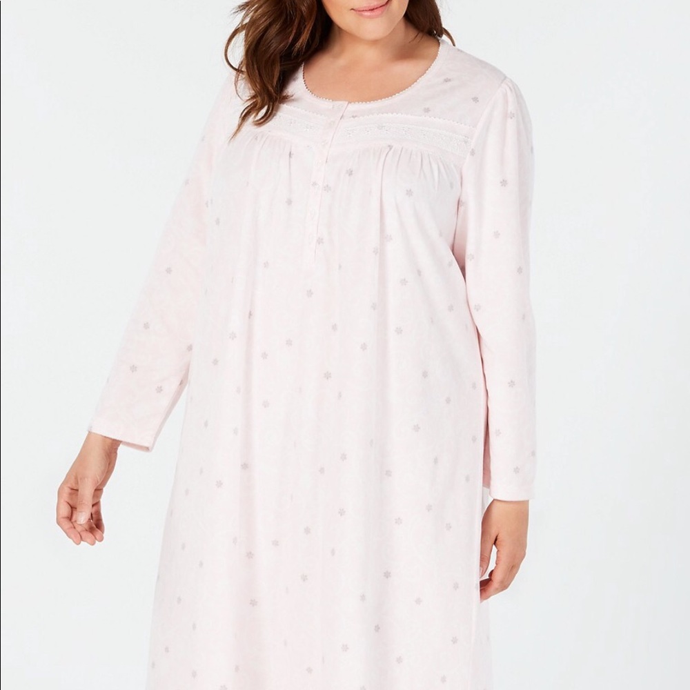 Plus Size Printed Fleece Nightgown